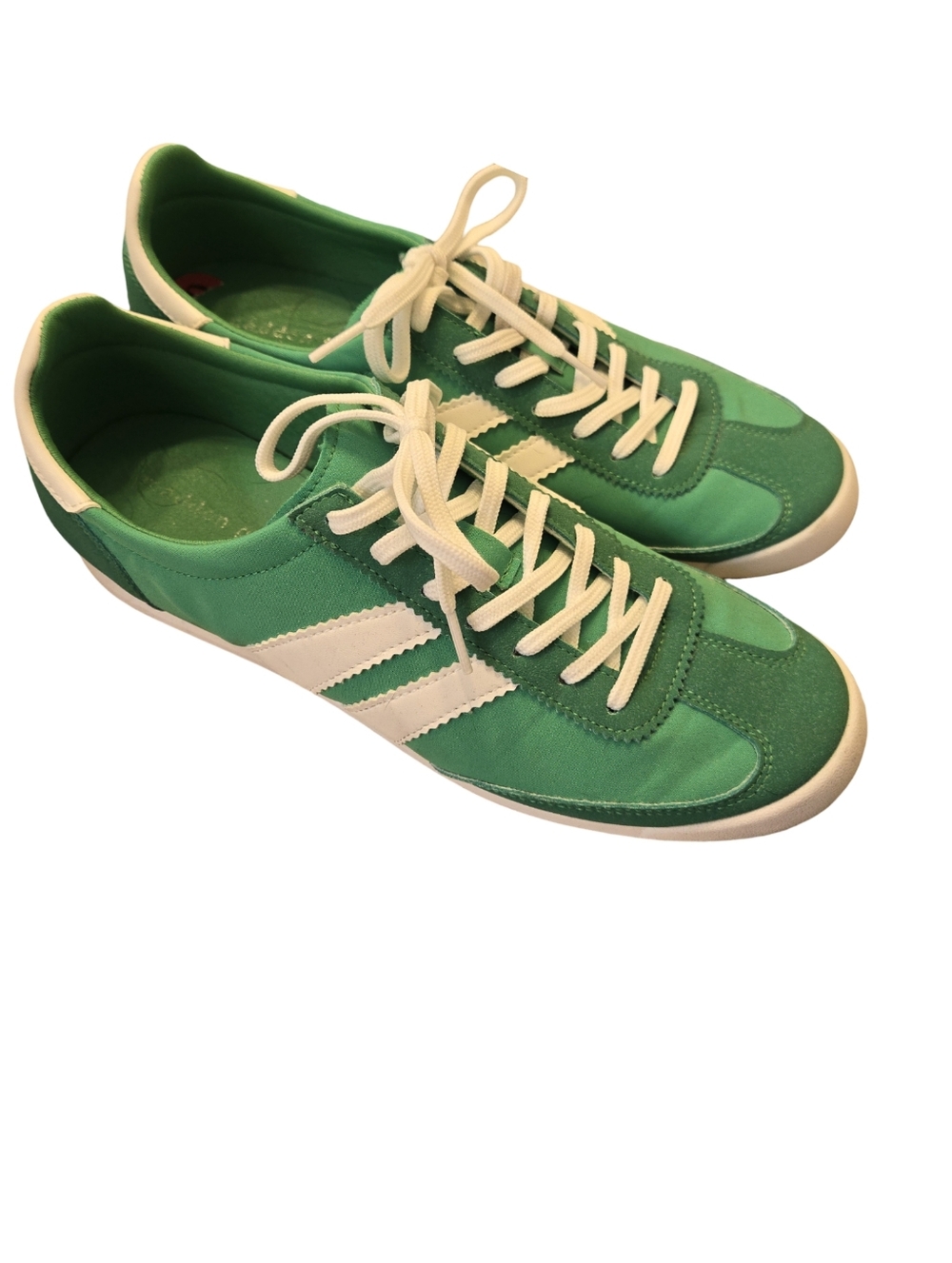 Madden Girl Green and White Low-Top Sneakers Size 10